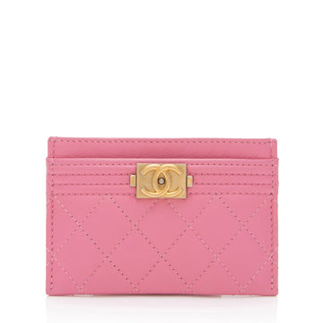 Chanel Lambskin Boy Card Holder (SHF-xyoKJV)