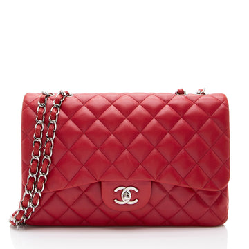 Chanel Lambskin Classic Jumbo Single Flap Bag (SHF-2kI1jH)