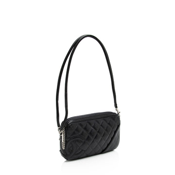Chanel Lambskin Ligne Cambon Pochette Shoulder Bag (SHF-XPwjPq)