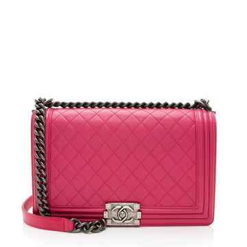 Chanel Lambskin New Medium Boy Bag (SHF-2YKZSp)