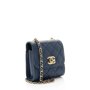 Chanel Lambskin Trendy CC Card Holder on Chain (SHF-N7wlSm)