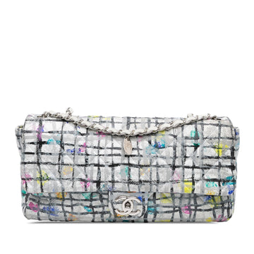 Chanel Medium Calfskin Hand Painted Graffiti Flap (SHG-kb749n)