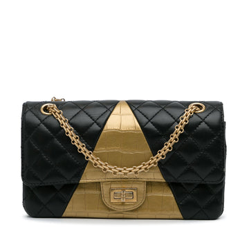 Chanel Medium Croc Embossed Lambskin 2.55 Reissue Double Flap Bag (SHG-WsMkpm)
