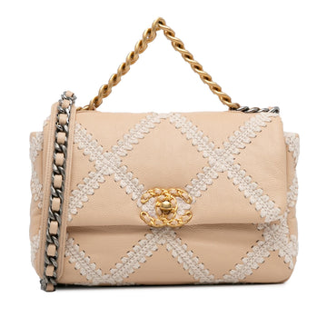 Chanel Medium Crochet and Calfskin 19 Flap Bag