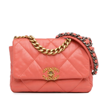 Chanel Medium Lambskin 19 Flap (SHG-3kILnI)