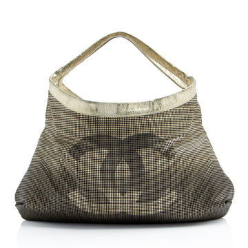 Chanel Metallic Perforated Leather Hollywood Hobo (SHF-RZCAjK)