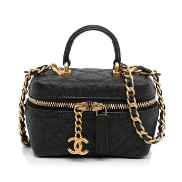 Chanel Micro Caviar Vanity Case with Chain (SHG-HLIw6X)