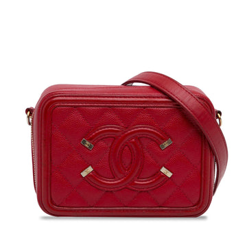 Chanel Mini Caviar CC Filigree Vanity Case (SHG-NUyFlq)
