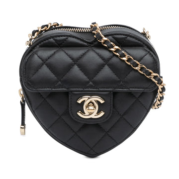 Chanel Mini Lambskin CC in Love Heart Crossbody (SHG-sVVejX)