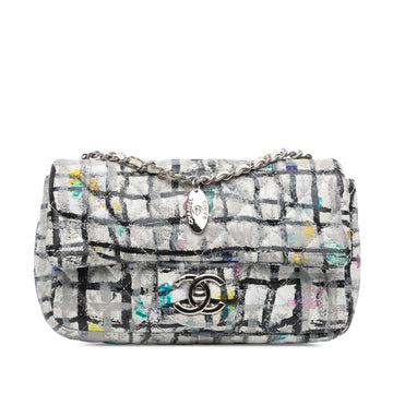 Chanel Mini Rectangular Calfskin Hand Painted Graffiti Flap (SHG-mO8ouq)