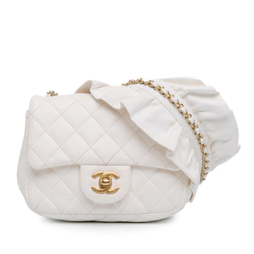 Chanel Mini Square Lambskin Romance Single Flap (SHG-RT5Rup)