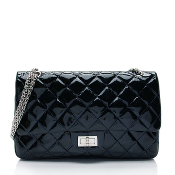Chanel Patent Leather Calfskin Reissue 227 Double Flap Bag (SHF-2tYS3p)