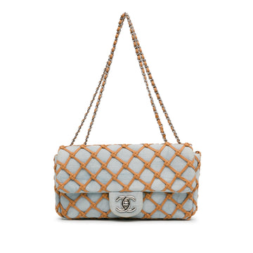 Chanel Small Denim Canebiers Net Flap (SHG-WJUkZ0)