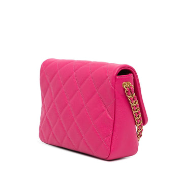 Chanel Small Quilted Caviar Chain Melody Flap