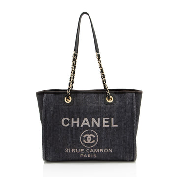 Chanel Woven Straw Deauville Small Tote (SHF-w0hRel)
