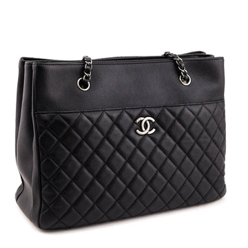 Chanel Black Caviar Quilted Large Tote