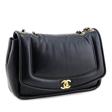 Chanel Black Lambskin Coco Cuddle Flap Bag