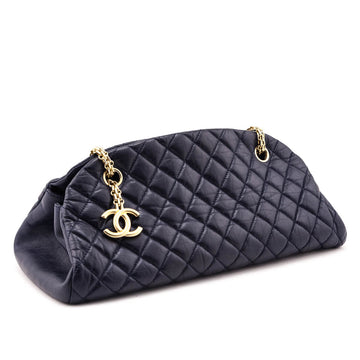 Chanel Navy Quilted Aged Calfskin Mademoiselle Bowler Bag