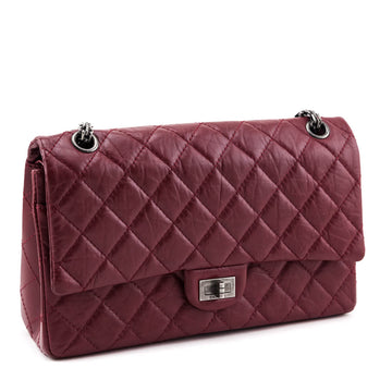 Chanel Red Quilted Aged Calfskin 2.55 Reissue 226 Flap Bag