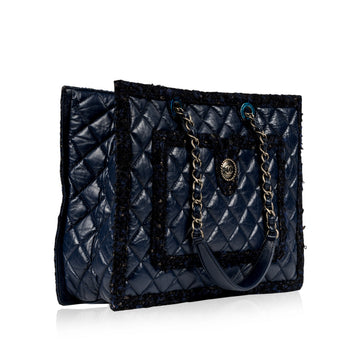 Chanel Tweed Shopper Tote