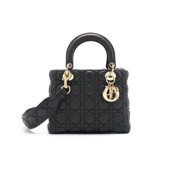 Dior Medium Soft Lady Dior supple Black with GHW