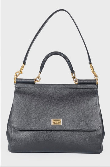 DOLCE & GABBANA DAUPHINE LARGE MISS SICILY SATCHEL BAG