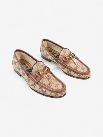 Gucci x Palace Horsebit P Charm Loafer EC Supreme / Brown Canvas EU 35.5 UK 2.5