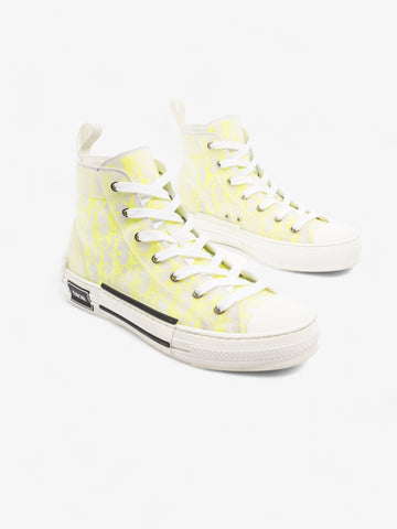 Christian Dior B23 High Top Neon Yellow / White Canvas EU 41 UK 7