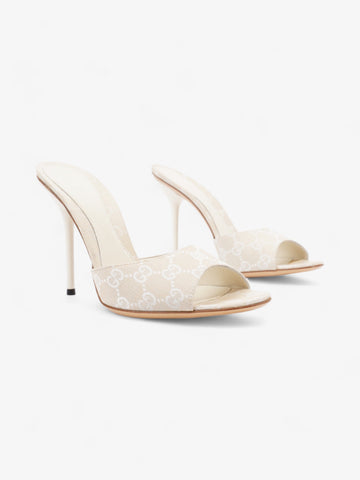 Gucci Guccissima Heels 95mm EC Supreme / Beige Cotton EU 41 UK 8