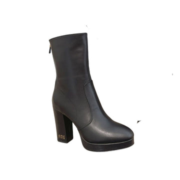DD D RISE ANKLE BOOTS BLACK