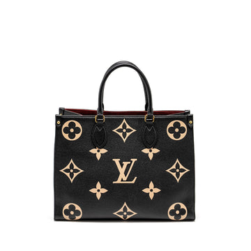 Louis Vuitton Onthego MM Bicolour Monogram Empreinte Black / Beige GHW