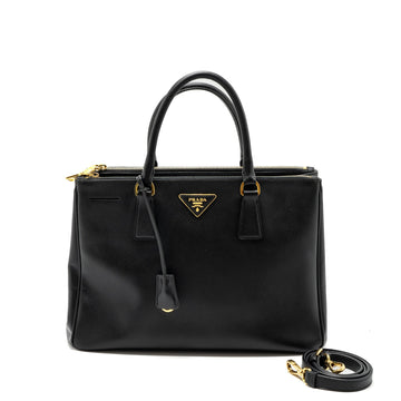 Prada Galleria Saffiano Tote Bag Calfskin Black GHW