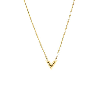 Louis Vuitton Essential V Necklace Gold Tone