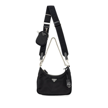 Prada re-edition 2005 re-nylon bag black SHW