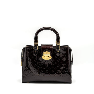 Louis Vuitton large zip tote bag patent leather amatante GHW