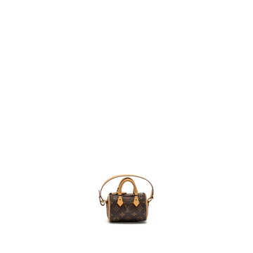 Louis Vuitton speedy bag charm monogram canvas GHW (New Version)