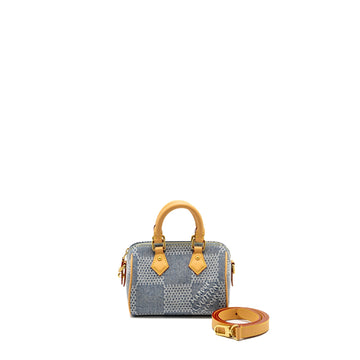 Louis Vuitton Speedy 18 Bandouliere D Denim Canvas GHW