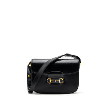 Gucci Horsebit 1955 Shoulder Bag Leather Black GHW