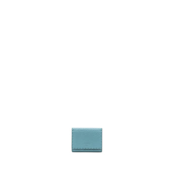 Fendi Selleria Card Holder Calfskin Ocean Blue/Cream SHW
