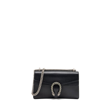 Gucci Dionysus Shoulder Bag Calfskin Black Ruthenium Hardware
