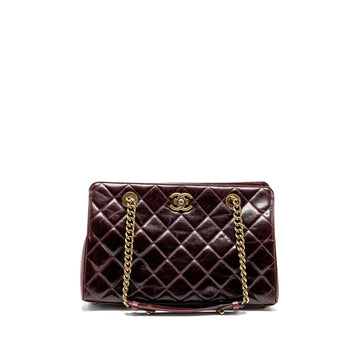 Chanel Perfect Edge Tote Bag Calfskin Burgundy GHW