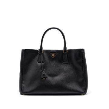Prada large tote bag saffiano calfskin black GHW