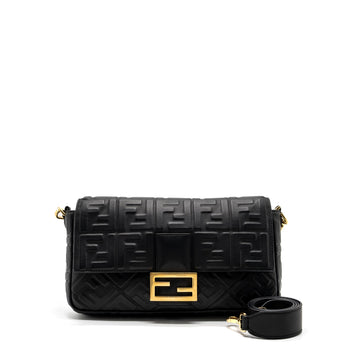 Fendi Large Baguette Bag Nappa Black GHW