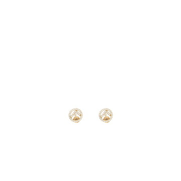 Fendi F is Fendi Earrings pink gold tone with crystal