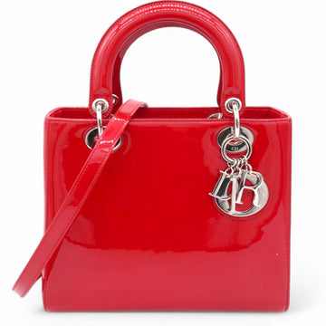 Dior Glazed Medium Lady Dior Red