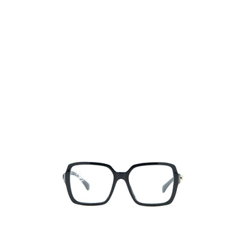 Chanel Square Glasses Frame With Letter Black Gold Tone