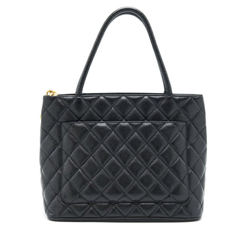 Chanel Vintage Medallion Tote Bag Caviar Black GHW