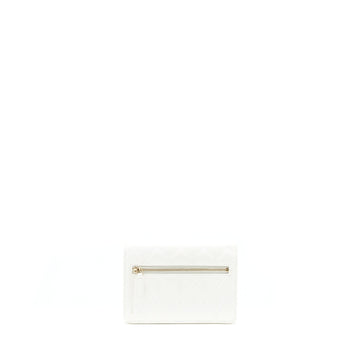 Chanel Small Wallet On Chain With Ribbon Chain Lambskin White GHW