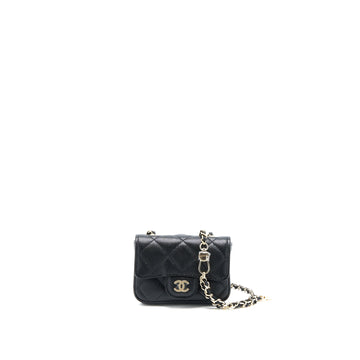 Chanel Flap holder Belt Bag Caviar Black LGHW