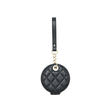 CHANEL QUILTED LUCSAGE TAG LAMBSKIN BLACK LGHW
